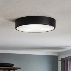 TEMAR LIGHTING Loftlamper|Loftlamper>Loftlampe Cleo 400, sort, sensor, IP20, Ø 40 cm, metal