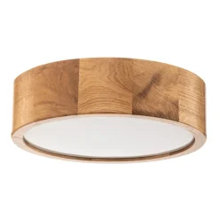 TEMAR LIGHTING Loftlampe Cleo DR275, IP54, Ø 27,5 cm, egetræ, E27