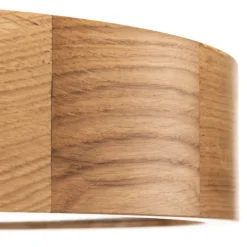 TEMAR LIGHTING Loftlampe Cleo DR475, IP20, sensor, Ø 48 cm, egetræ