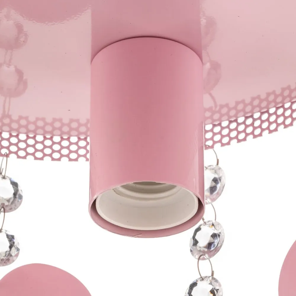 Børn Eko-Light Loftlampe Corazon i pink med hjerter