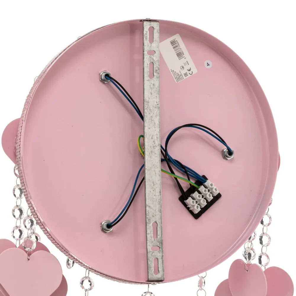 Børn Eko-Light Loftlampe Corazon i pink med hjerter