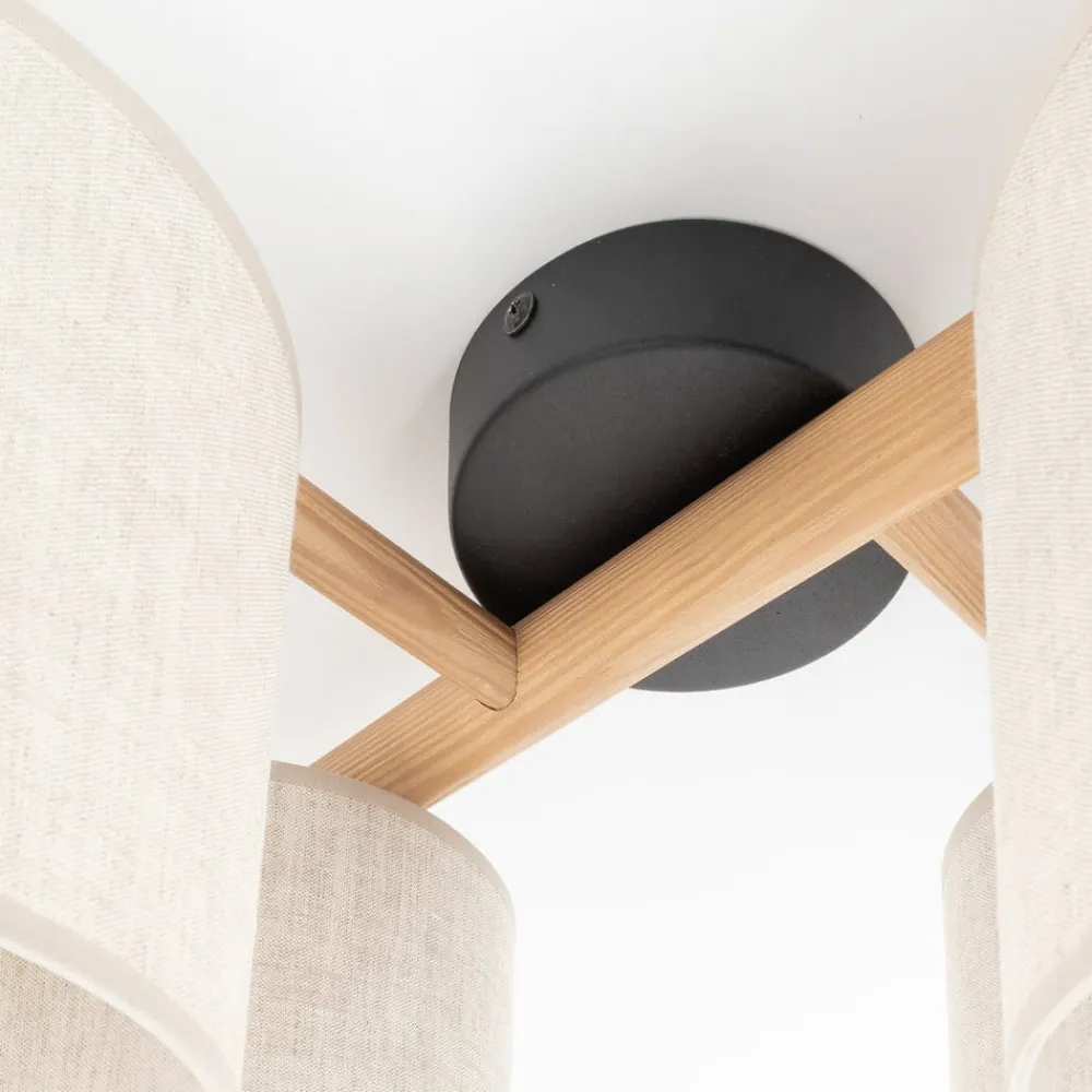 TK Lighting Loftlamper>Loftlampe Deva, 4 lyskilder, tekstil