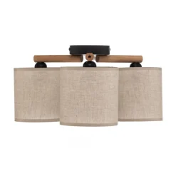 Loftlampe Deva, tekstil, 3 lyskilder^TK Lighting Clearance