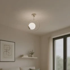 Loftlampe Dolunay, Ø 26 cm, guldfarvet, glas, E27^Opviq Discount