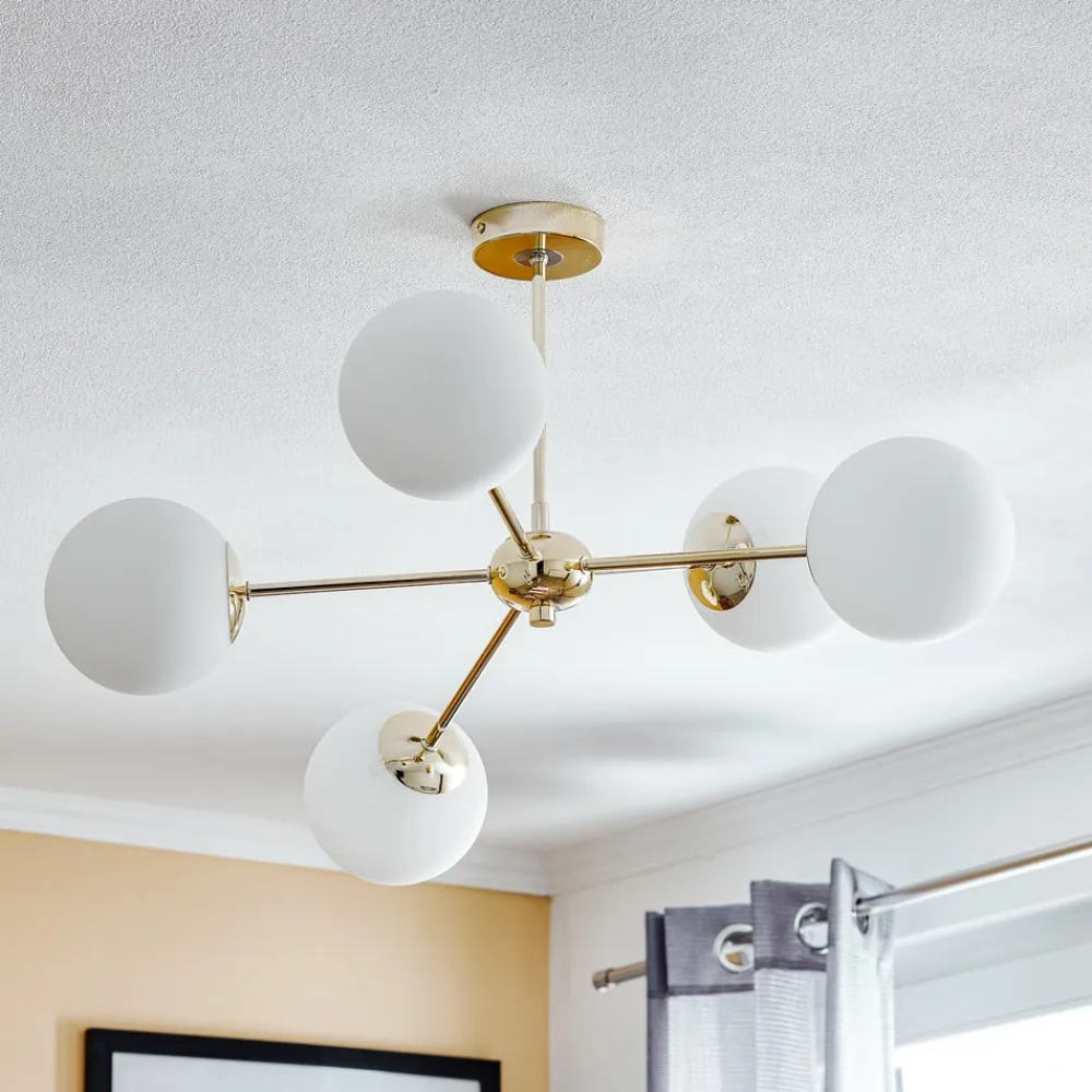 Euluna Loftlamper|Loftlamper>Loftlampe Dori, 5 lyskilder, guld