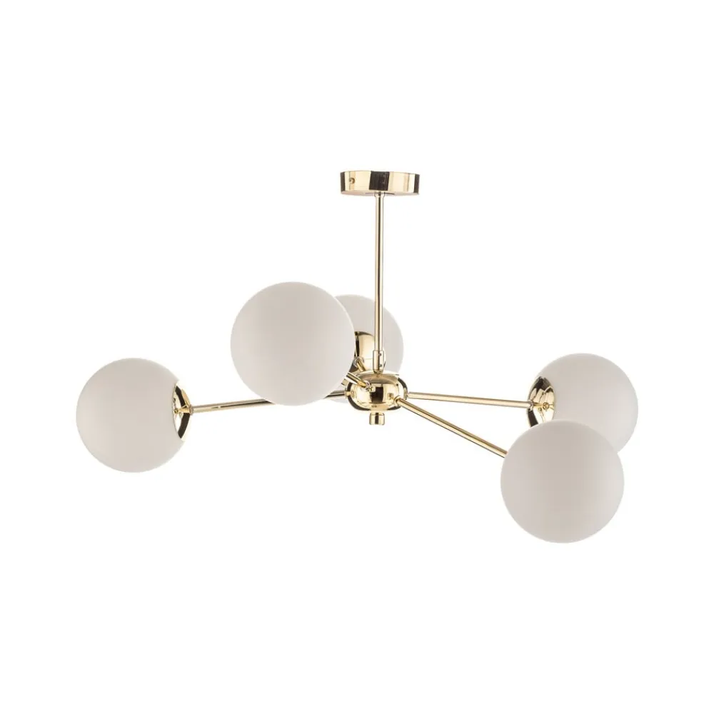 Euluna Loftlamper|Loftlamper>Loftlampe Dori, 5 lyskilder, guld