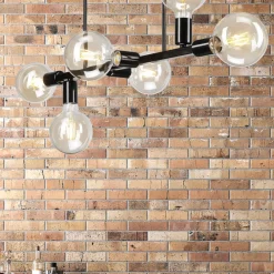 Lamkur Loftlampe Eliza, 6 lyskilder, sort