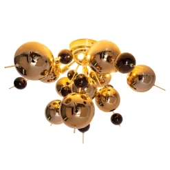 Näve Loftlampe Explosion med guldkugler