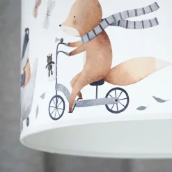 Børn Duolla Loftlampe Ferdi Kids, tekstil, hvid, farvet