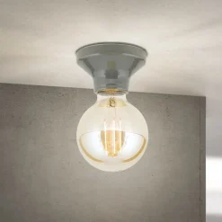 ORION Loftlampe Frost, grå, keramik, E27