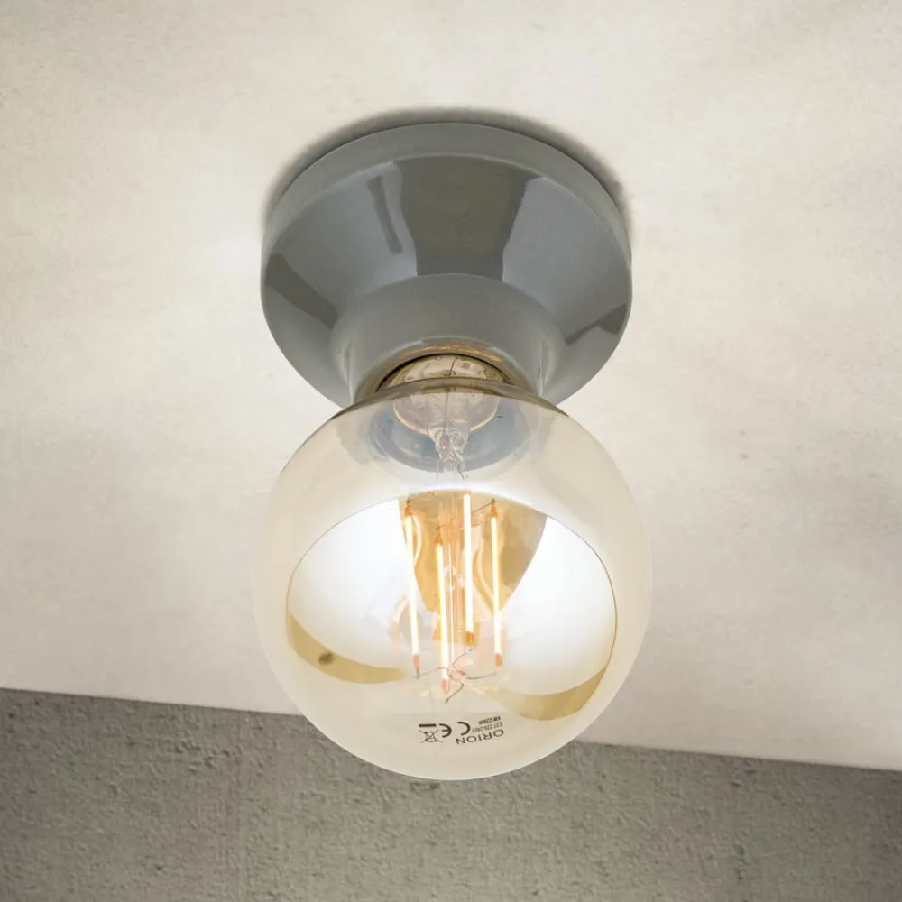 ORION Loftlampe Frost, grå, keramik, E27