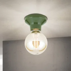 ORION Loftlampe Frost, grøn, keramik, E27