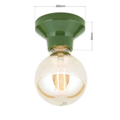 ORION Loftlampe Frost, grøn, keramik, E27