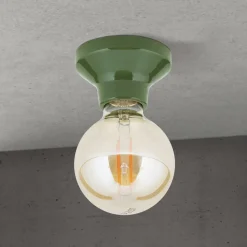 ORION Loftlampe Frost, grøn, keramik, E27