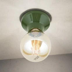 ORION Loftlampe Frost, grøn, keramik, E27