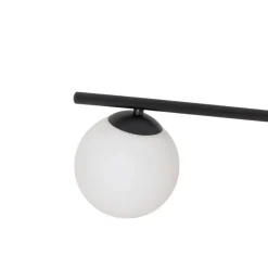 Loftlampe Glassy, 4 lyskilder, lineær, sort/opal^Euluna New
