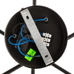 EMIBIG LIGHTING Loftlampe Glassy, sort, grafit/amber/klar, 6 lyskilder.