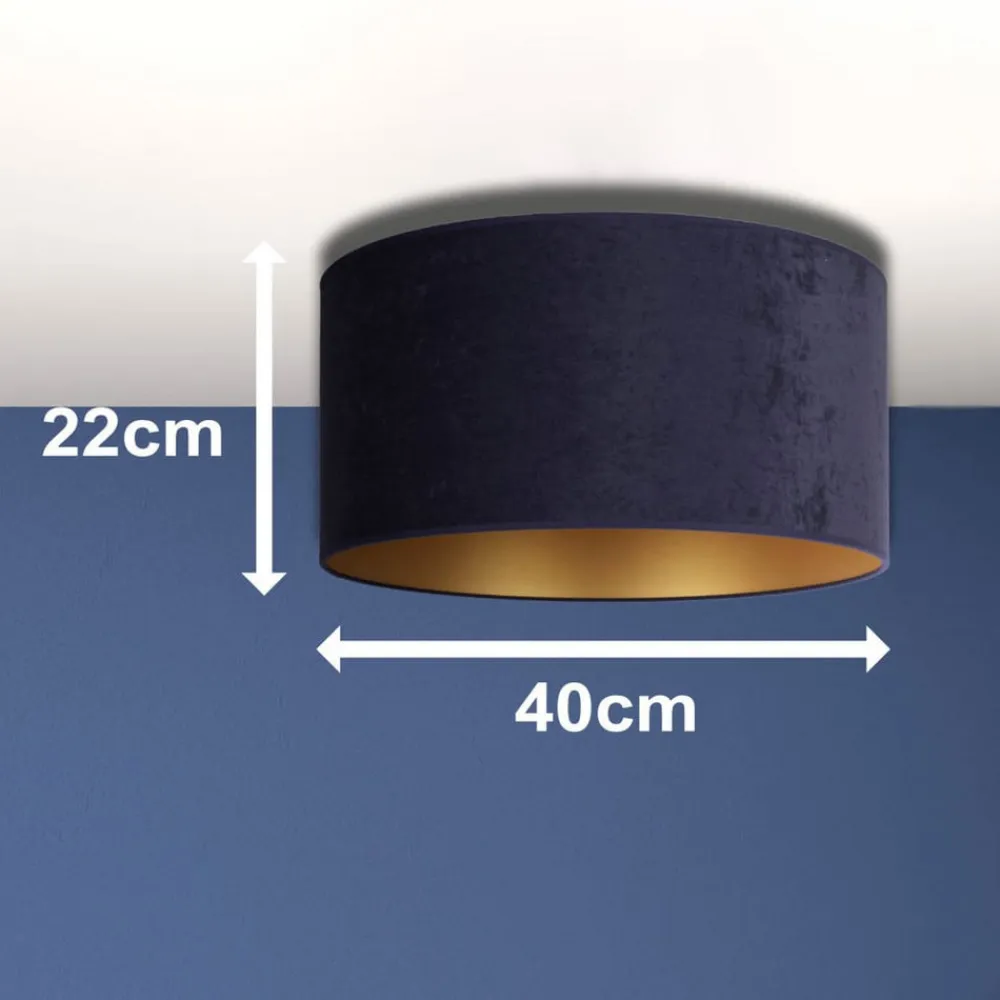 Duolla Loftlamper>Loftlampe Golden Roller Ø 40 cm mørkeblå/guld