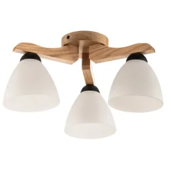 Lamkur Loftlampe Haro, eg/hvid 3 lyskilder
