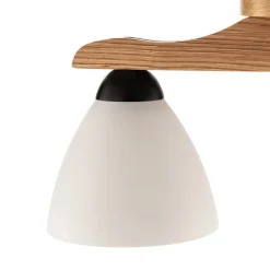 Lamkur Loftlampe Haro, eg/hvid 3 lyskilder