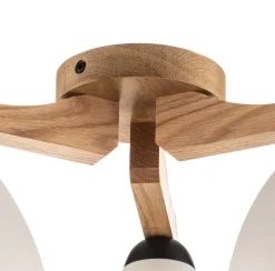 Lamkur Loftlampe Haro, eg/hvid 3 lyskilder