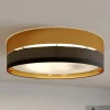 TK Lighting Loftlampe Hilton, sort/guld, Ø 60 cm