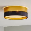TK Lighting Loftlampe Hilton, sort/guld, Ø 45 cm