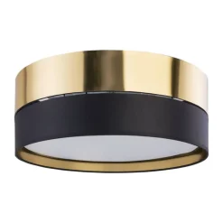 TK Lighting Loftlampe Hilton, sort/guld, Ø 45 cm