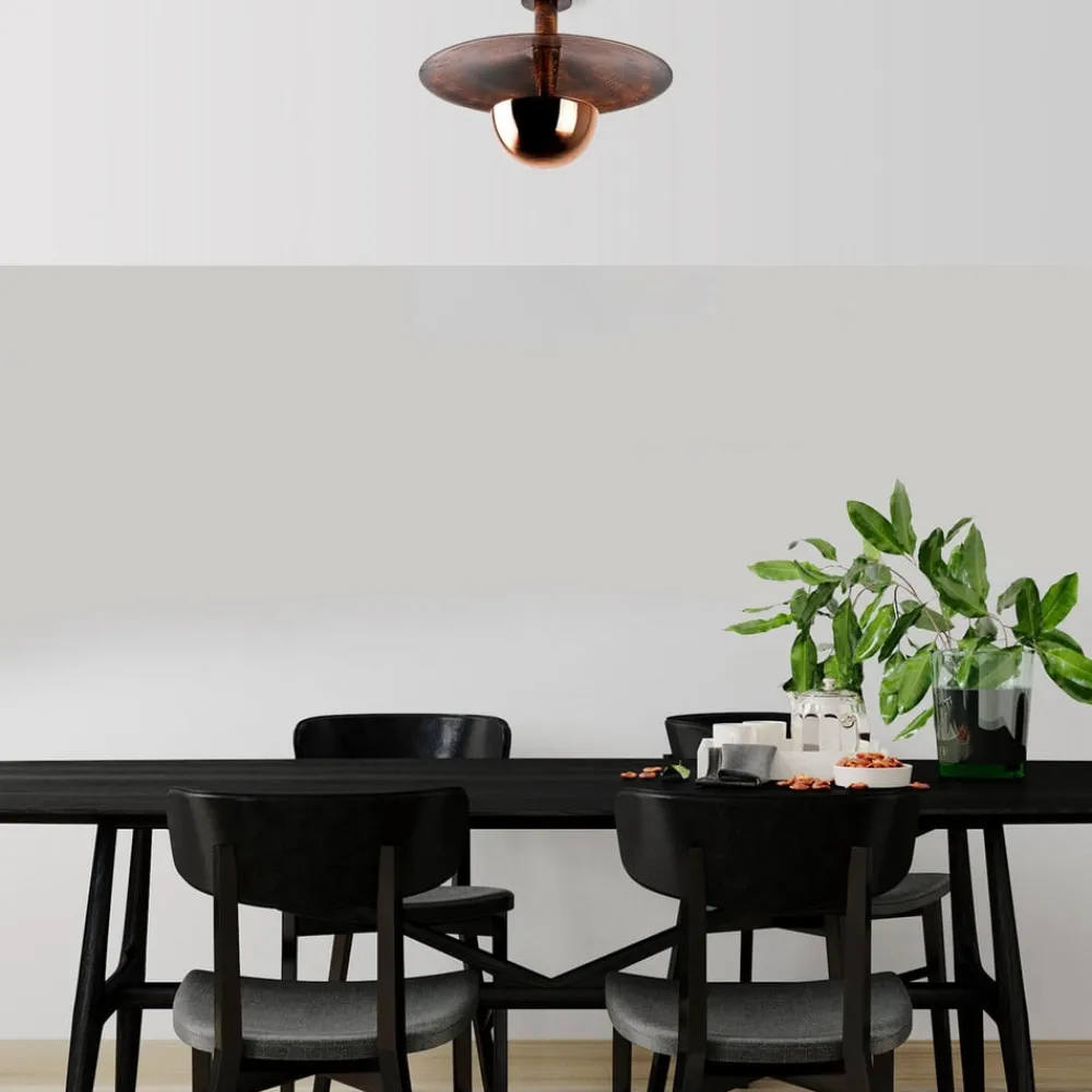 Opviq Loftlampe Kurt 13355, kobberfarvet, metal, Ø 48 cm