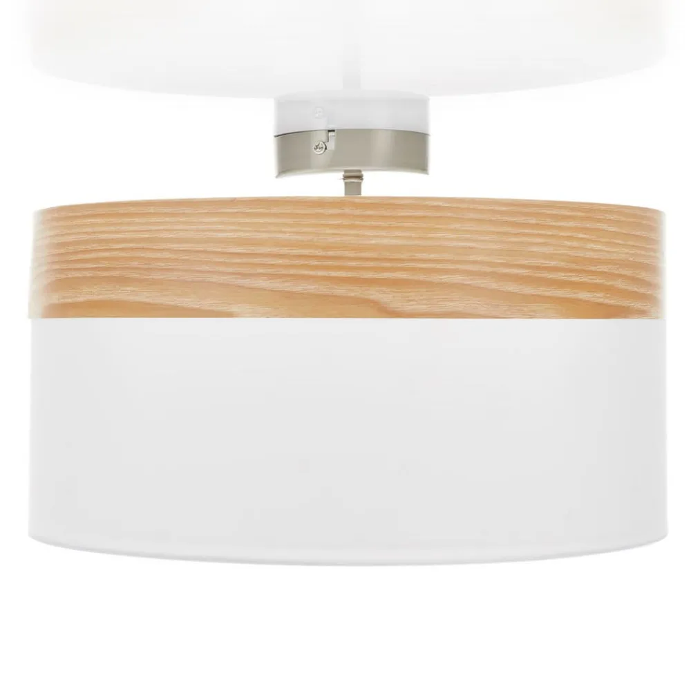 Globo Loftlampe Libba med afstand i cremefarvet træ