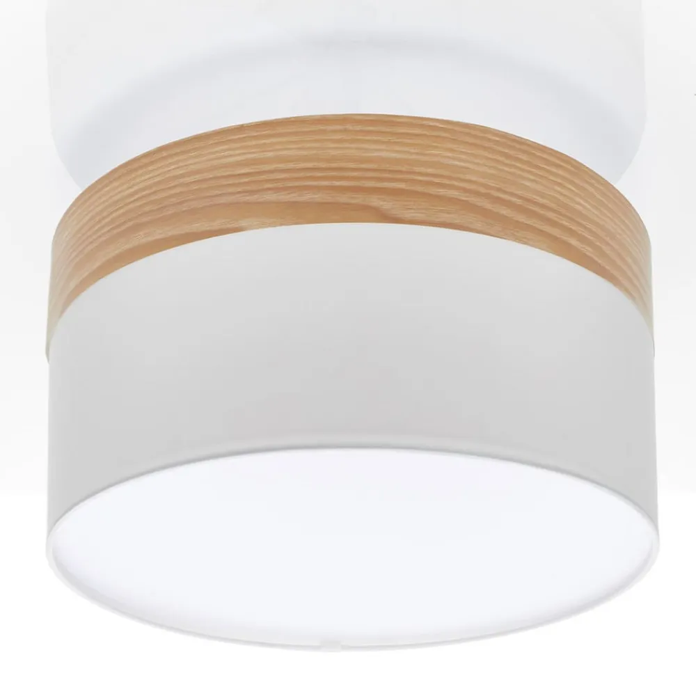 Globo Loftlampe Libba med afstand i cremefarvet træ