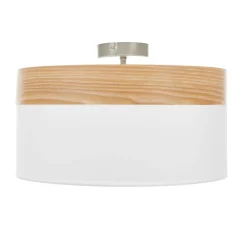 Globo Loftlampe Libba med afstand i cremefarvet træ