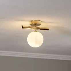 Domiluce Loftlampe Linea, guld, 1 lyskilde