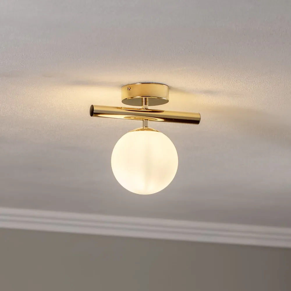 Domiluce Loftlampe Linea, guld, 1 lyskilde