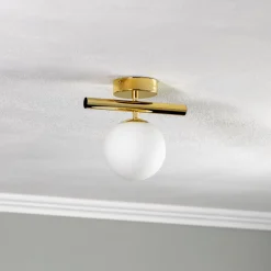 Domiluce Loftlampe Linea, guld, 1 lyskilde