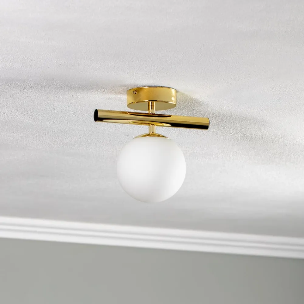 Domiluce Loftlampe Linea, guld, 1 lyskilde