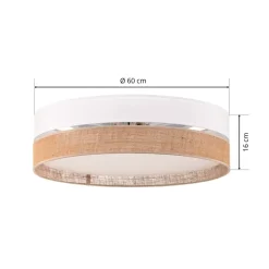 TK Lighting Loftlampe Linobianco, Ø 60 cm