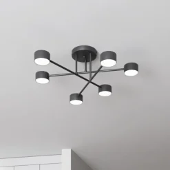 EMIBIG LIGHTING Loftlampe Modus 6, stål, 6 lyskilder, GX53, sort