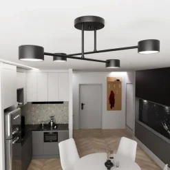 Loftlampe Modus 4, stål, 4 lyskilder, GX53, sort^EMIBIG LIGHTING Best