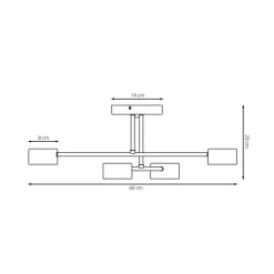 Loftlampe Modus 4, stål, 4 lyskilder, GX53, sort^EMIBIG LIGHTING Best