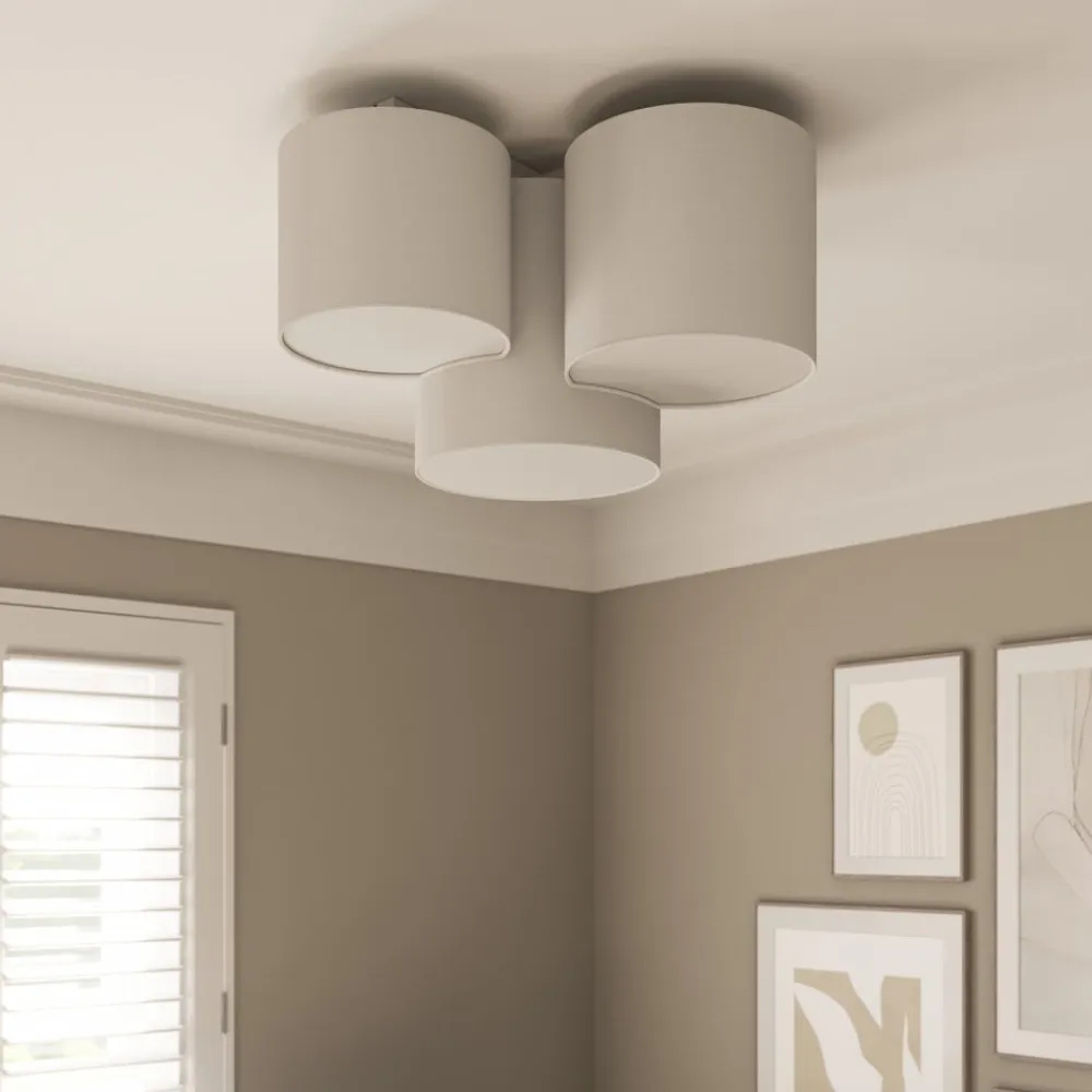 TK Lighting Loftlampe Mona med 3 lyskilder, hvid