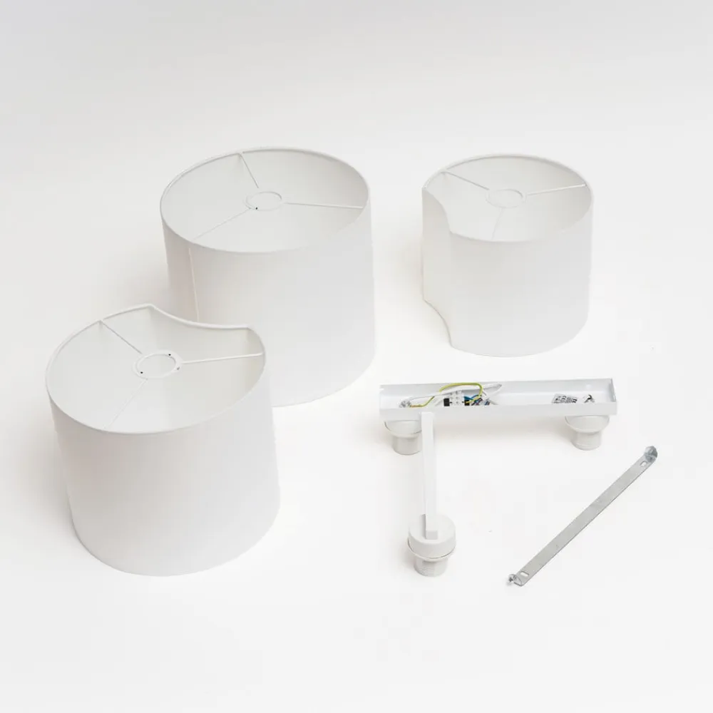 TK Lighting Loftlampe Mona med 3 lyskilder, hvid