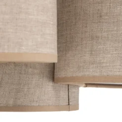 TK Lighting Loftlampe Mona Nature, 4 lyskilder, naturfarvet hør