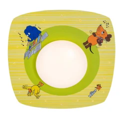 Børn Elobra Loftlamper>Loftlampe mus, gul, Ø 58 cm, træ