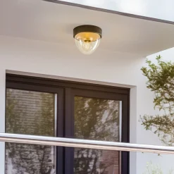 Loftlampe Nook med klar skærm, sort/guld^Nowodvorski Lighting New