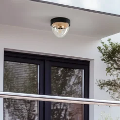 Loftlampe Nook med klar skærm, sort/guld^Nowodvorski Lighting New