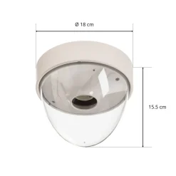 Loftlampe Nook med klar skærm, hvid^Nowodvorski Lighting New