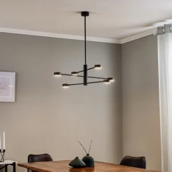 Nowodvorski Lighting Loftlampe Orbit VI, sort, 6 lyskilder