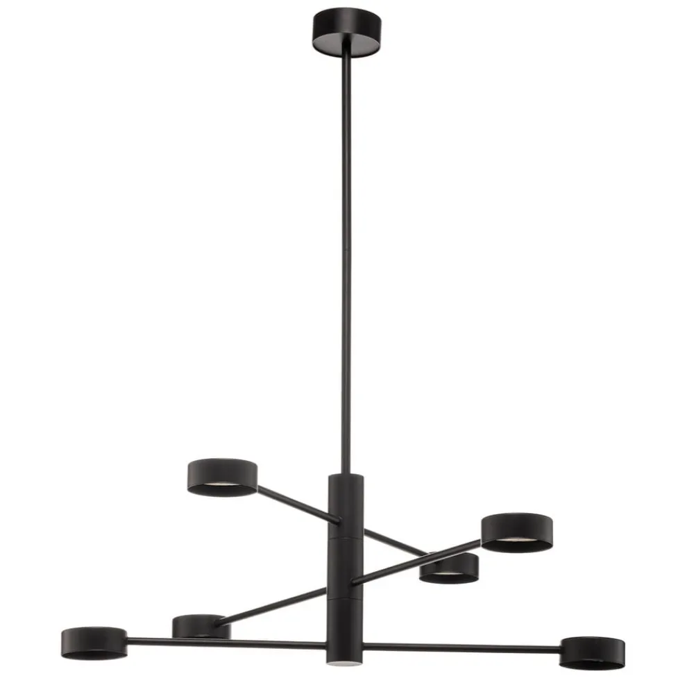 Nowodvorski Lighting Loftlampe Orbit VI, sort, 6 lyskilder