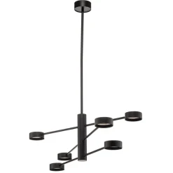 Nowodvorski Lighting Loftlampe Orbit VI, sort, 6 lyskilder
